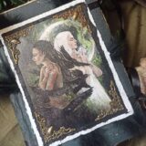 Grimoire artisanal, papier fabriqué à la main à l'atelier, reliure artisanale