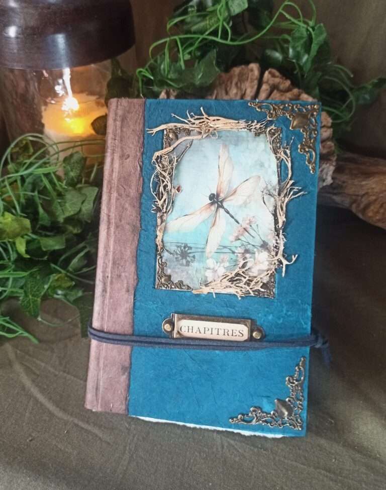 Grimoire artisanal, papier coton recyclé, L'arbre à papier
