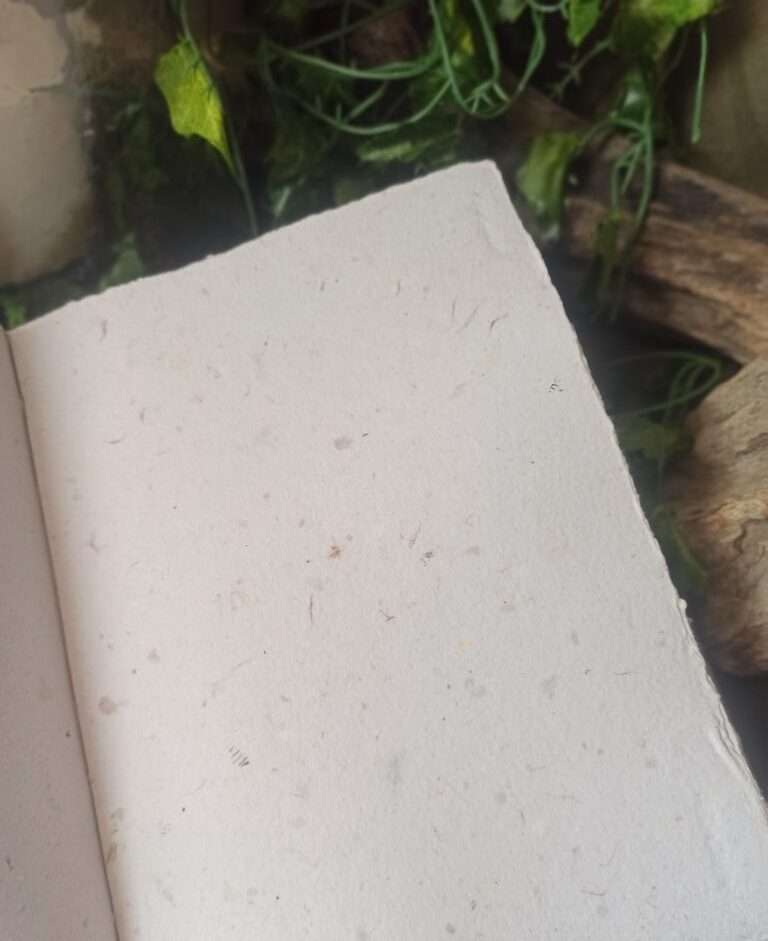 Grimoire artisanal, papier fabriqué à la main à l'atelier, reliure artisanale