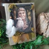 Grimoire artisanal, papier fabriqué à la main à l'atelier, reliure artisanale