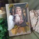 Grimoire artisanal, papier fabriqué à la main à l'atelier, reliure artisanale