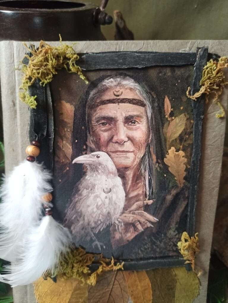 Grimoire artisanal, papier fabriqué à la main à l'atelier, reliure artisanale