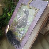 Grimoire artisanal, papier fabriqué à la main à l'atelier, reliure artisanale