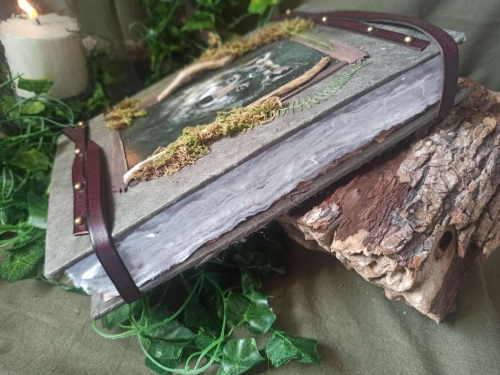 Grimoire artisanal, papier coton recyclé, L'arbre à papier